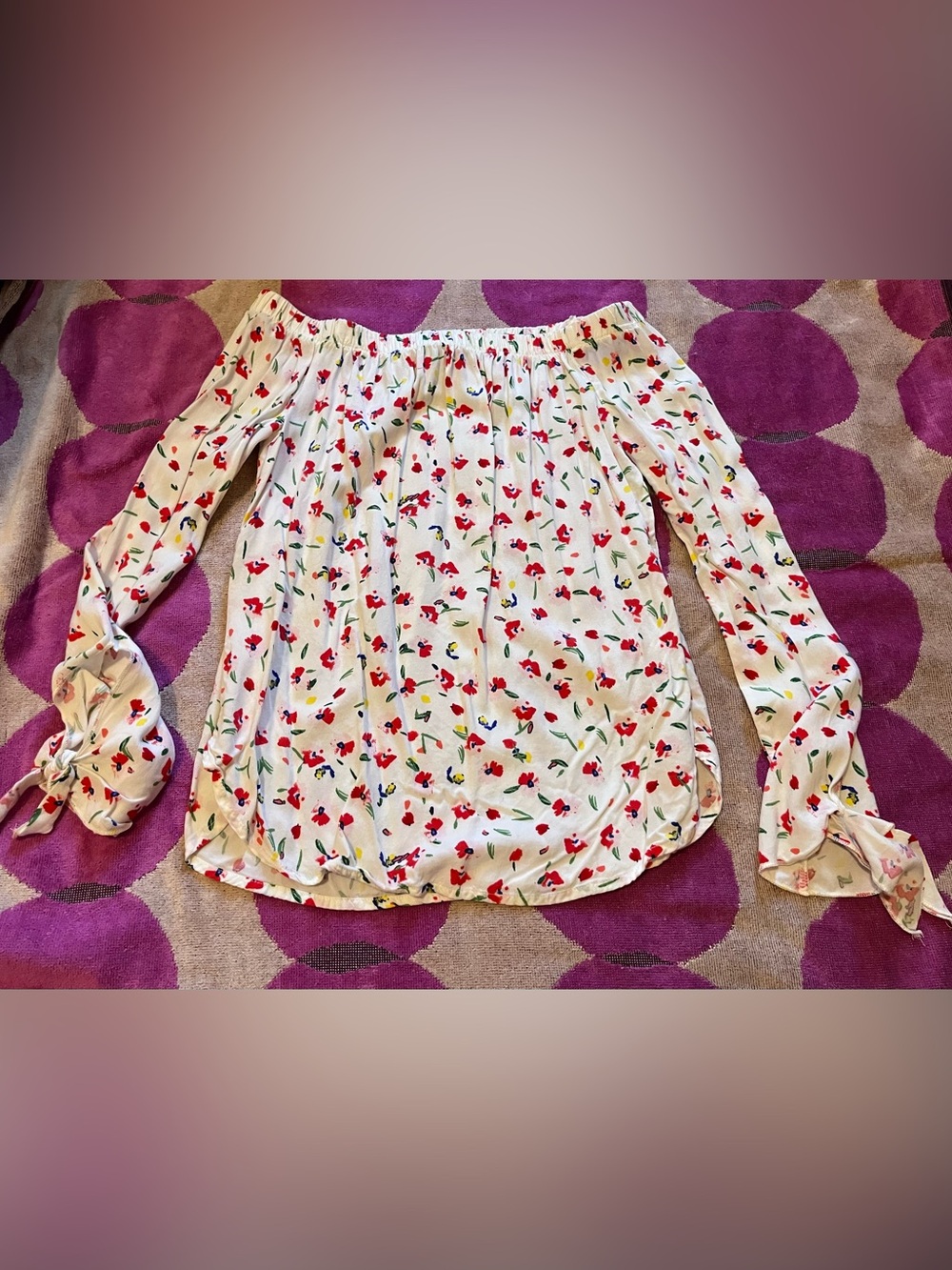 One Clothing LA Off The Shoulders Floral Blouse
